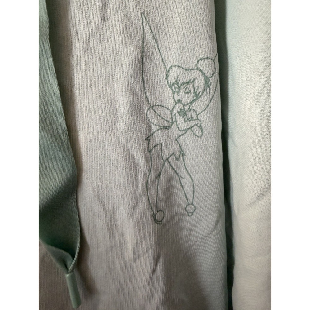 Disney Loungefly Tinker Bell Welcome To Never Land Mint Green Lace Up Hoodie 2XL - Picture 3 of 9